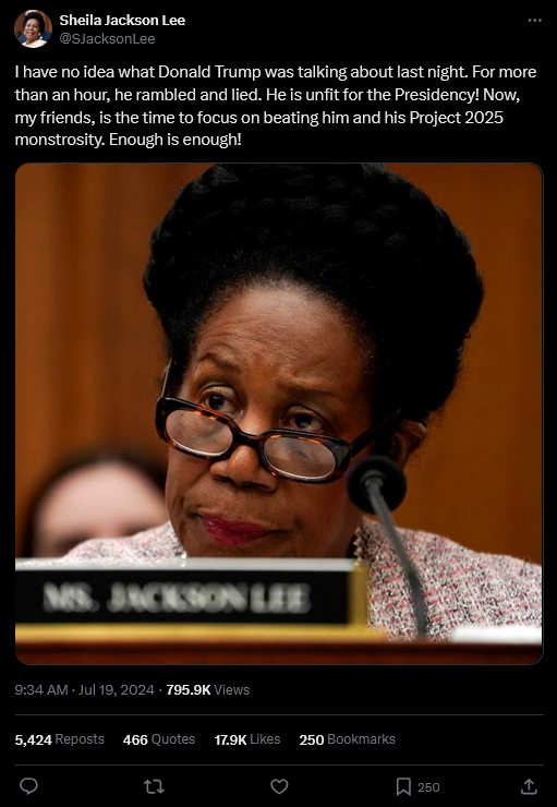 Screenshot 2024-07-20 at 05-00-14 Sheila Jackson Lee on X I have no idea what Donald Trump was...png