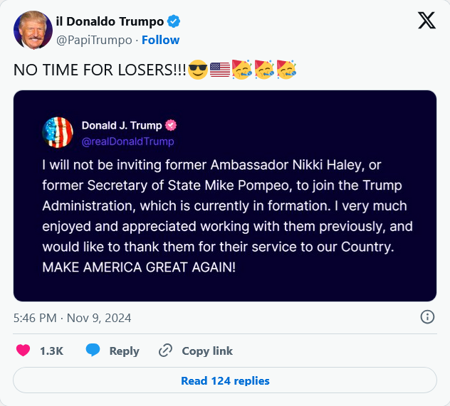 Screenshot 2024-11-09 at 18-06-15 No Nikki Haley. No Mike Pompeo. NO TIME FOR LOSERS!!! - The ...png